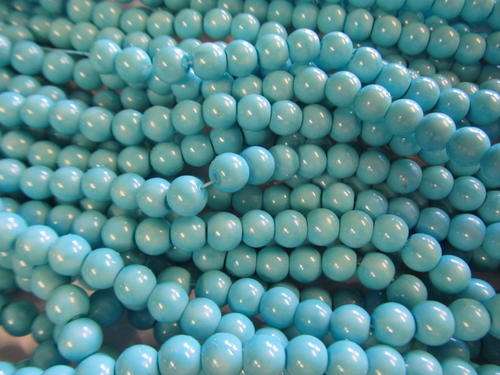 GLASS BEADS 8MM TURQUOISE- 56PC