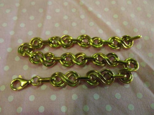 GENUINE 9CT GOLD INFINITY BRACELET