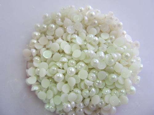 FLATBACK PEARLS BEIGE 50PC-CHEAP COURIER DELIVERY
