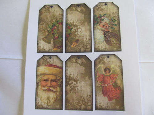 6PC CHRISTMAS THEME TAGS-CHEAP COURIER DELIVERY