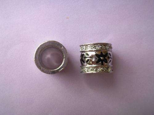 BLACK ENAMEL RONDELLES-1PC-14MM