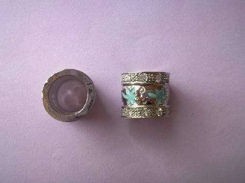 BLUE ENAMEL RONDELLES-1PC-14MM