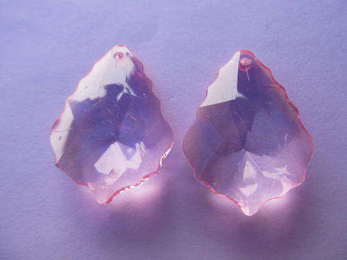 PINK TEARDROP ACRYLIC-2PC