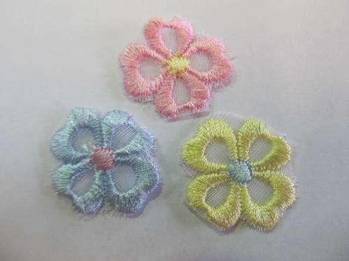 FLOWERS EMBELLISHMENT-3PC