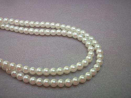 WHITE GLASSPEARLS-4MM-210PC