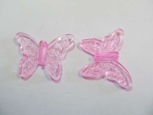 ACRYLIC BUTTERFLY- PINK - 2PC-CHEAP COURIER DELIVERY