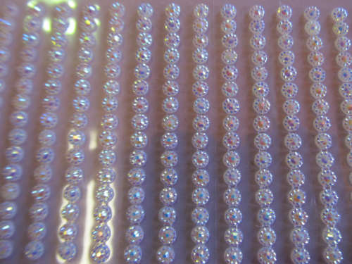 SELF-ADHESIVE RHINSTONES WHITE AB