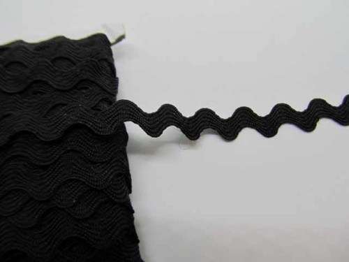 ZIGZAG RIBBON - 50CM - BLACK