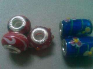 6290pc Blue and red with 925pandora beads