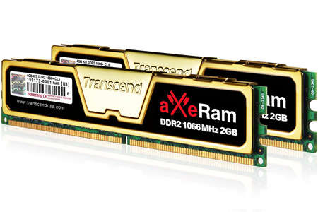 6GB Transcend AxeRam DDR2-1066 CL5 1.8-2.1V