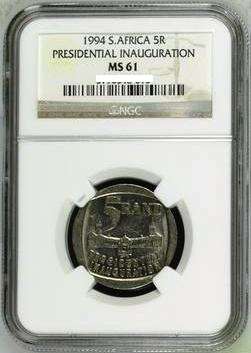 **X-MAS CLEARANCE** MANDELA INAUGURATION 1994 R5 MS61 NGC