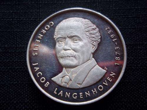 <---- CLICK FOR BIG PIC **VERY RARE** CJ LANGENHOVEN 1OZ 925 SILVER MEDALLION (VERY, VERY SCARCE)