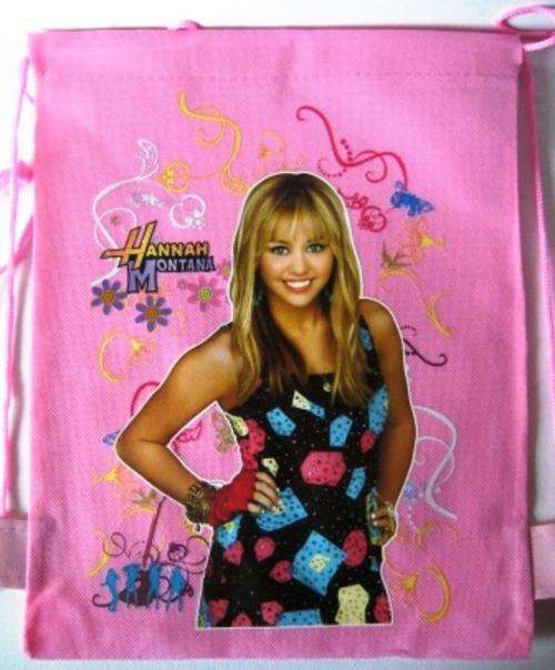 Hannah Montana Drawstring Beach Towel Bag, Pool Party Bag or Overnight Bag! Beautiful!