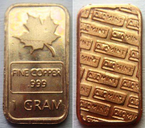 Maple Leaf - 1gram .999 Copper