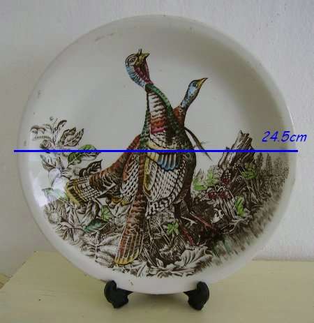 JOHNSON BROTHERS GAME BIRDS PLATE - WILD TURKEY - MADE IN ENGLAND