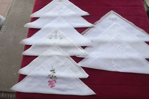 Collection of 9 vintage hankies.All in the finest cotten with amazing embroidery.Price for all