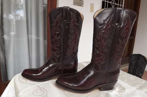 Pair of brown genuine leather original FUNDIG men`s fashion boots.Size 45/10.5.Never used.
