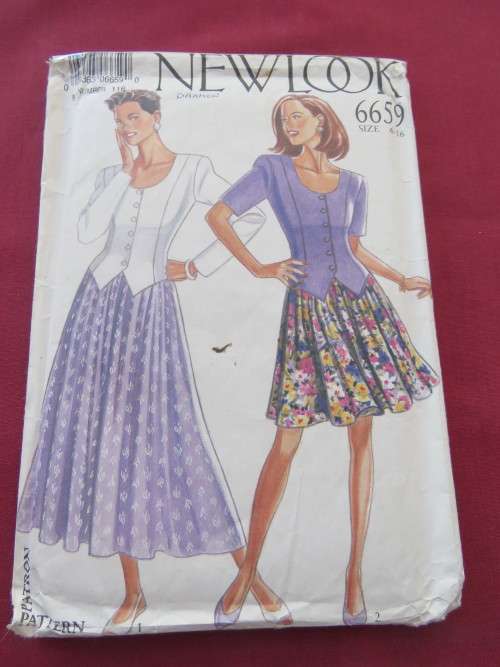'NEW LOOK' pattern 6659 in sizes 6-16 for jacket and skirt.Good condition.
