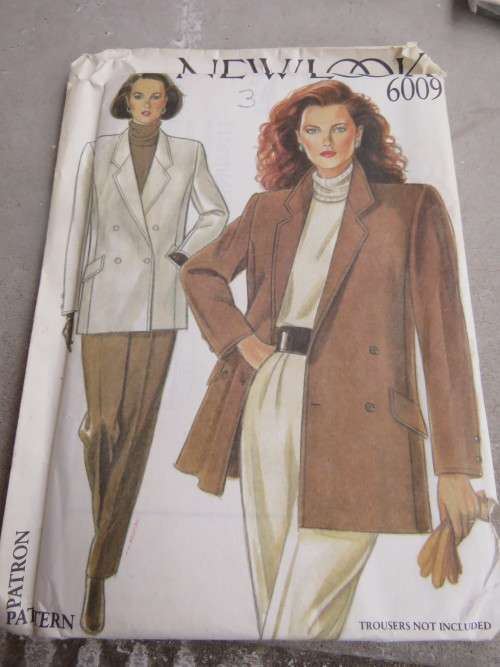 `NEW LOOK` pattern 6009 for ladies jacket in sizes 8-18.Good condition.