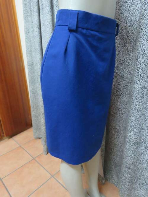 Royal blue pencil skirt by 'SHELLEY' in size 34/10.In polyester/viscose blend.As new.
