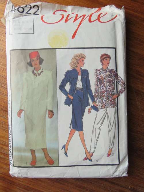 'STYLE' pattern 4622 for MISSES unlined coat or jacket,trousers and skirt.Size 12-16.Good cond.
