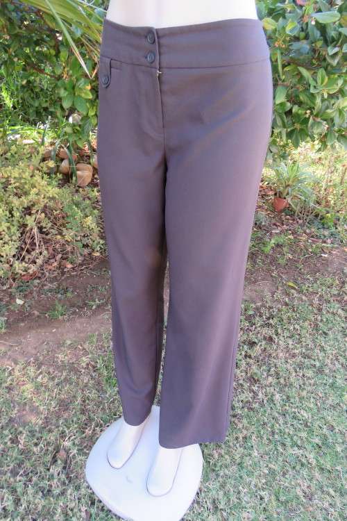 Fabulous dark grey/purple long pants by 'WOOLWORTHS' in size 36/12.Medium rise.As new.