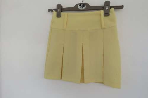 Cute buttercup yellow mini skirt by RT DENIM for age 12-13 yrs old girl.New cond.