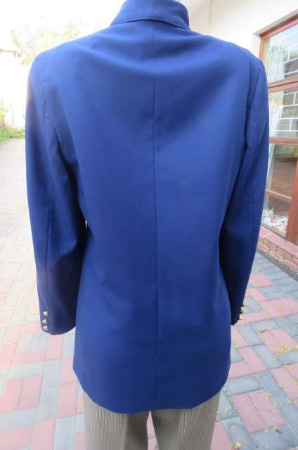 Smart royal blue tailored jacket, fully lined 'Regina' jacket size 34/10 by Maby Clothing.