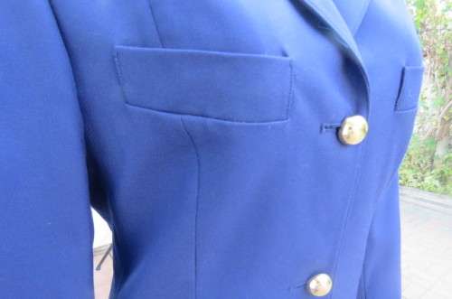 Smart royal blue tailored jacket, fully lined 'Regina' jacket size 34/10 by Maby Clothing.