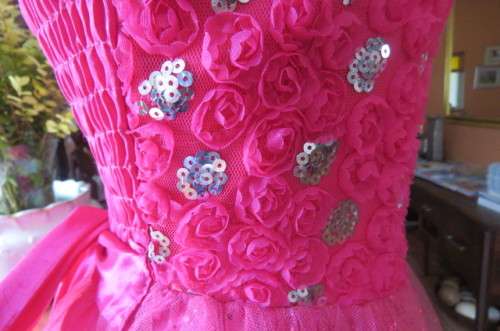 Glam dress in magenta pink for young girl of around 14 years old by 'Gerano' size 30/6.