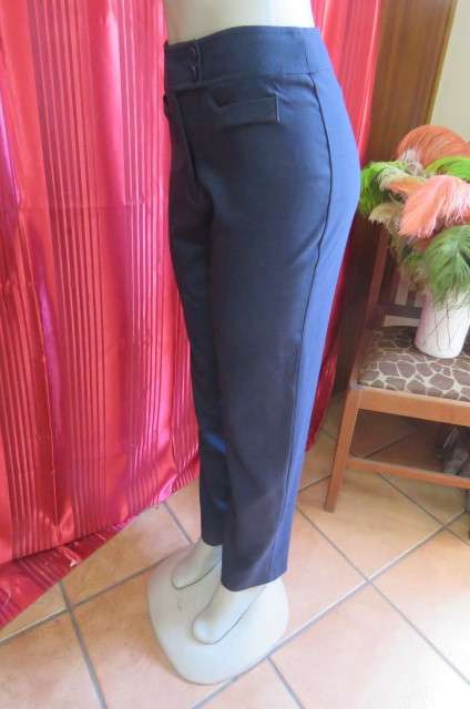 Fabulous navy pants with mottled effect size 34/10 by WWW. Dummy front pockets.As new