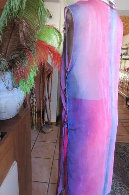 Smart ankle length sheer polyester loose Islamic wear pull over top by 'Toptique' size 38/14.