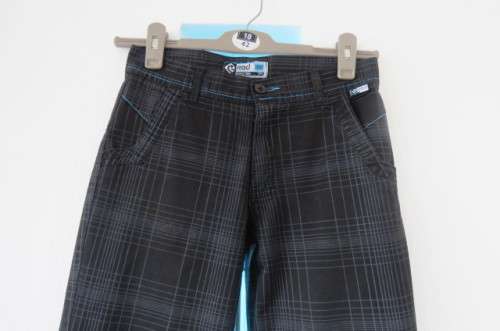 Black and grey check pants by `Red` for boy of 11 to 12 years old. Pockets back and front.
