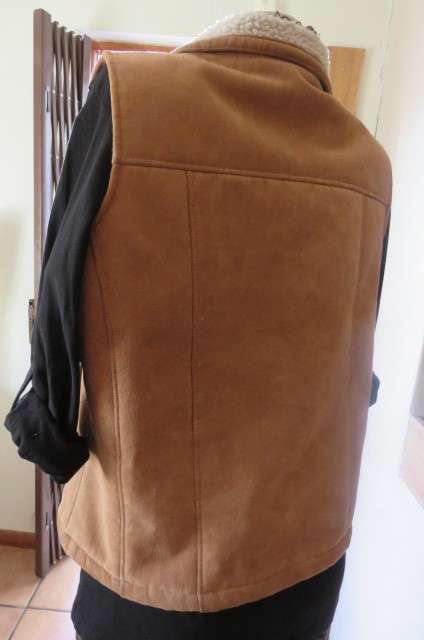 Waistcoat for the cold days! In suede look with warm inner size 38/14 by 'Kelso'.