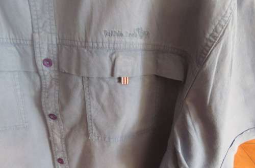 Blue classic fit Buffalo Creek Men's short sleeve shirt in size 2XL 100% cotton. Two front sleeves.