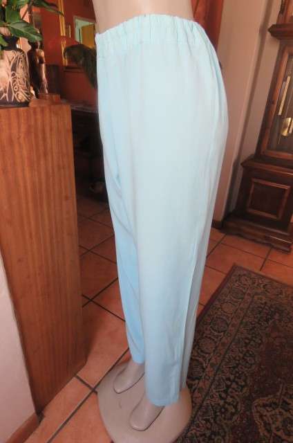 Comfy light blue pants in viscose and polyester blend by 'Bender Clothing' size 42 to 44.