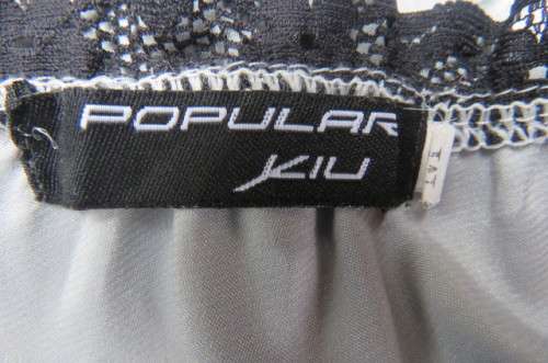 Lovely empire style top. Stretch polycotton bottom part in black size 36/12 by `Popular IU`.