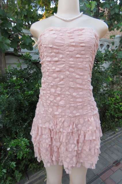 Nearly nude colour strapless mini dress size 36/12 by 'Inwear'. Stretch polyester inner.