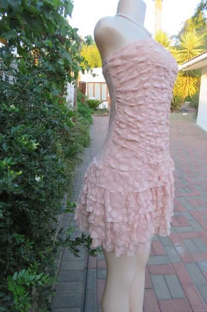 Nearly nude colour strapless mini dress size 36/12 by 'Inwear'. Stretch polyester inner.