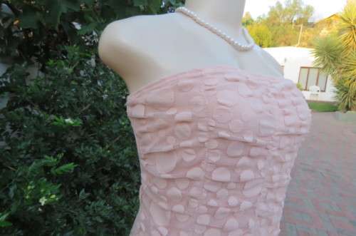 Nearly nude colour strapless mini dress size 36/12 by 'Inwear'. Stretch polyester inner.