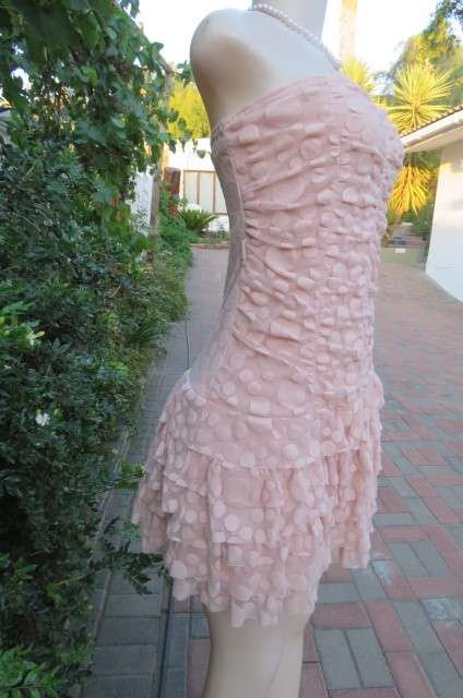 Nearly nude colour strapless mini dress size 36/12 by 'Inwear'. Stretch polyester inner.