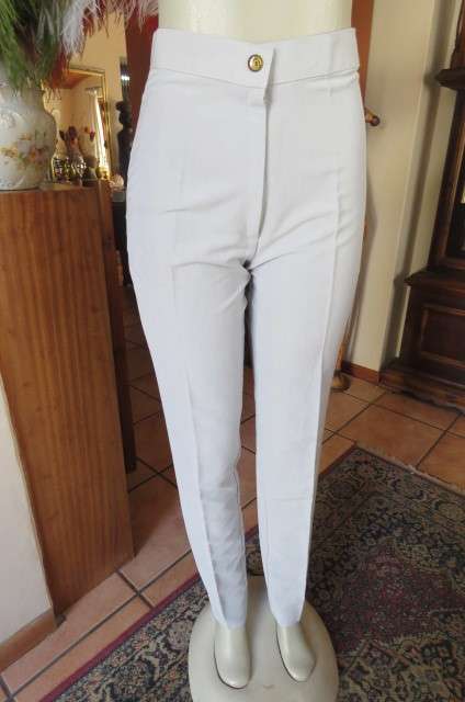 High waisted pale greyblue skinny legged pants in size 32/8 by 'LG' Long Green.