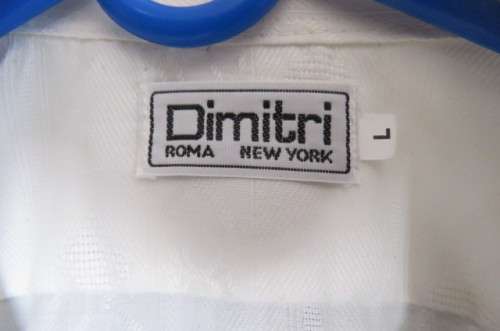 White long sleeve dress shirt for 8 to 9 year old boy by `Dimitri` In polycotton Pocket on front