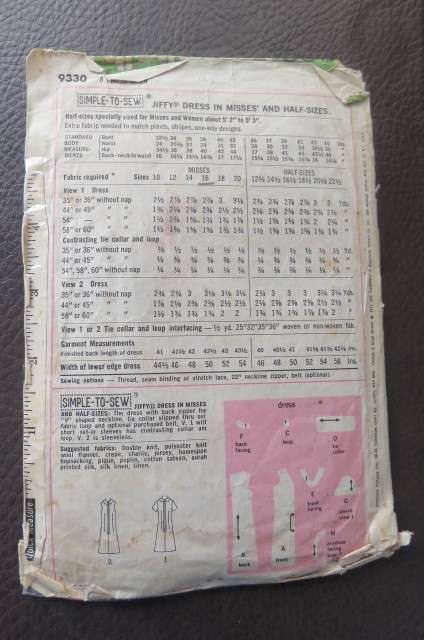 Simplicity sewing pattern 9330 in size 38. Good condition.