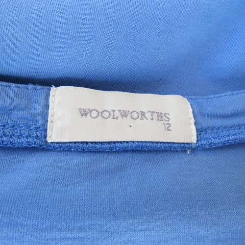 Embroidered skyblue casual top with bracelet length sleeves by WOOLWORTHS in size 36/12