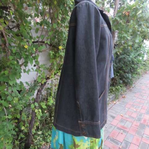 As new denim casual ong sleeve jacket by ML CLASSICS in size 36/12. Large front pockets.