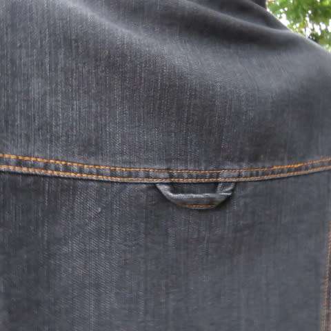 As new denim casual ong sleeve jacket by ML CLASSICS in size 36/12. Large front pockets.