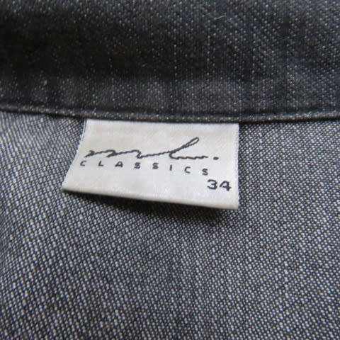 As new denim casual ong sleeve jacket by ML CLASSICS in size 36/12. Large front pockets.