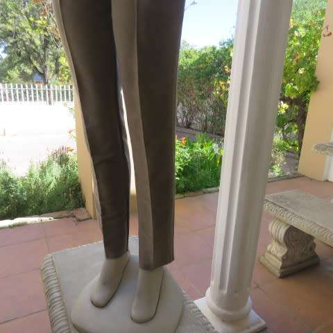 Amazing suede look pants  in ecru colour by WOMAN SENCE n size 32/8 tight fit size 34. New