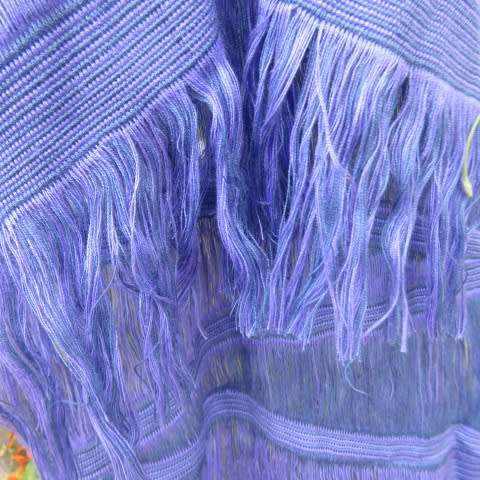 Amazing offer! Purple/blue hand woven scarf done by the Long neck ladies of Burma.Length 130cm.